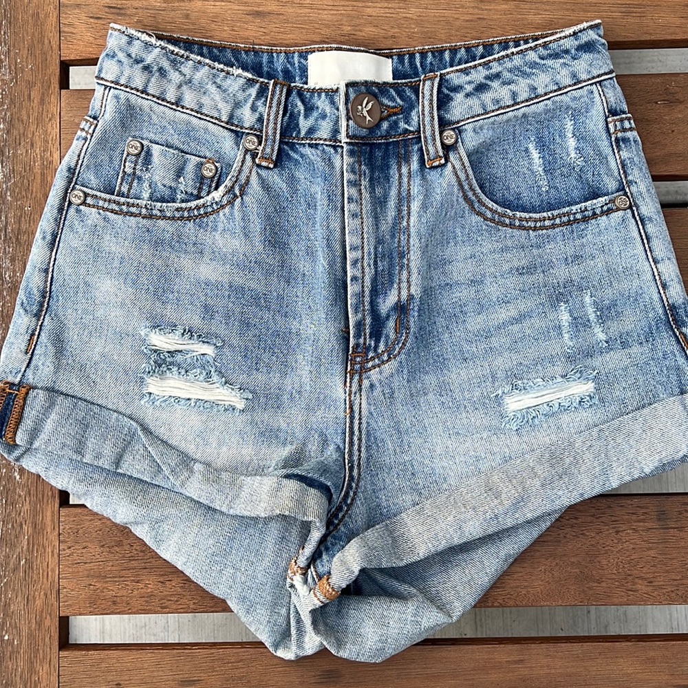 One teaspoon high waist bandits, slim fit, twisted cuff hem, size 24